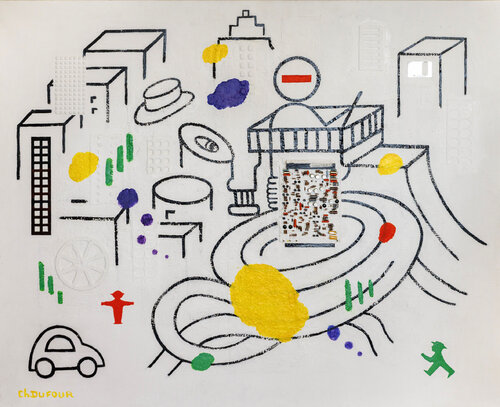 CONNEXIONS URBAINES von Chantal DUFOUR, Malerei kaufen auf Singulart