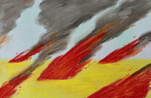 Earth Fire van Yiming Tang, Werk op papier te koop op Singulart