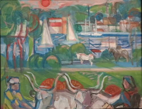 La Campagna (Countryside) di Daniel Schinasi, Pittura in vendita su Singulart