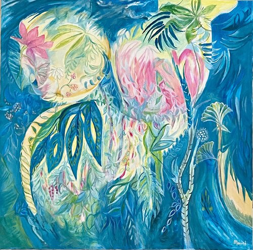 Pink and blue de Renée Mauri, Pintura a la venta en Singulart