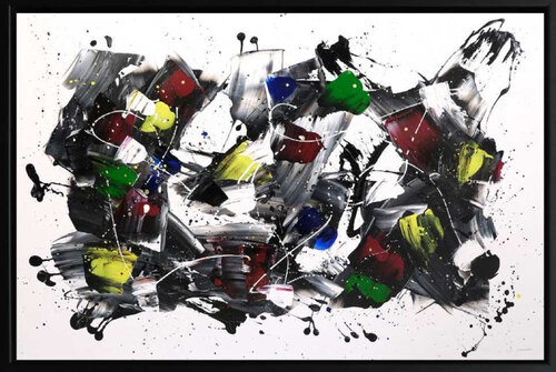 Mettons de la couleur dans notre grisaille di Esther GARNEAU, Pittura in vendita su Singulart