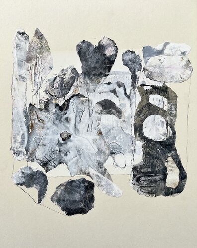 Papiercollage auf Karton "ohne Titel" von Karolin Schumann, Andere Medien kaufen auf Singulart