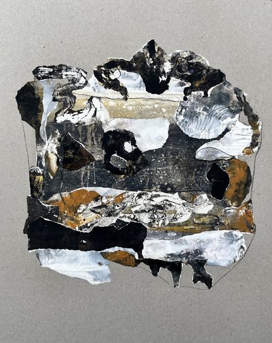 Papiercollage auf Karton "ohne Titel" von Karolin Schumann, Andere Medien kaufen auf Singulart