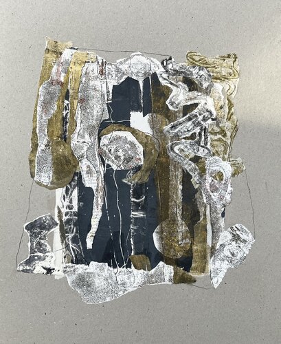 Papiercollage auf Karton "ohne Titel" von Karolin Schumann, Andere Medien kaufen auf Singulart