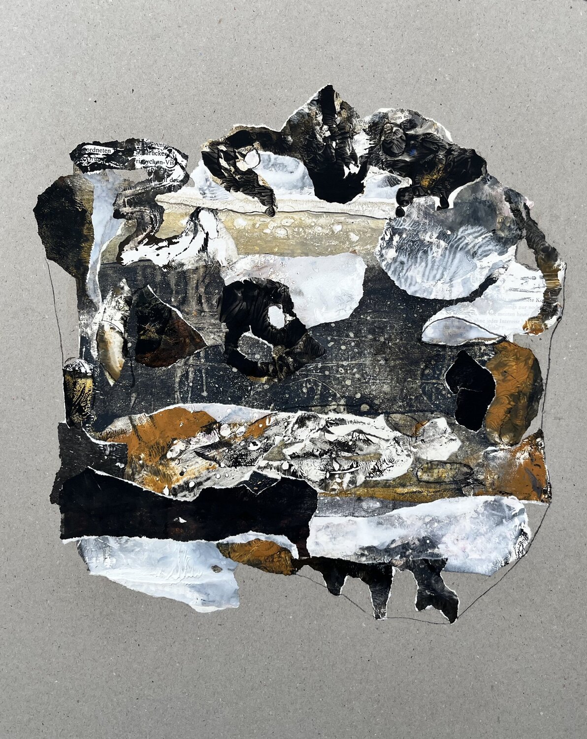 Papiercollage auf Karton "ohne Titel" Karolin Schumann