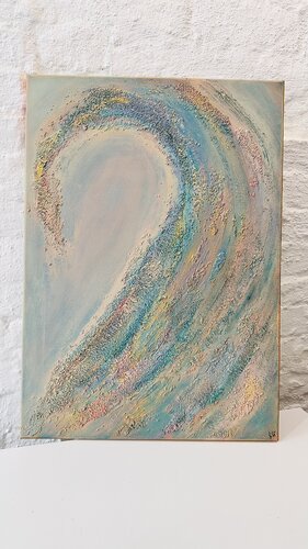 Abstrakte Natur in Pastellfarben van Ala Sadat Razavi, Schilderij te koop op Singulart