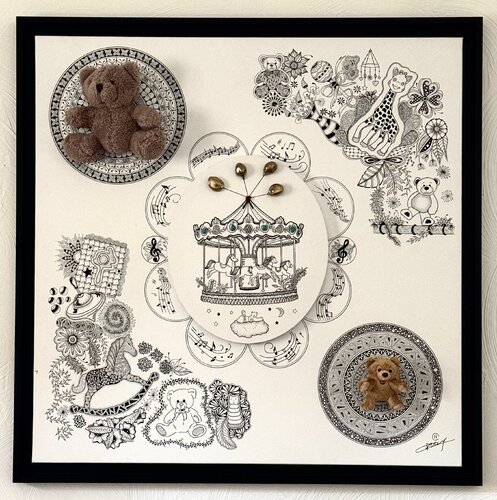 Rêves d'enfants von Nathalie Cublier, Zeichnungen kaufen auf Singulart