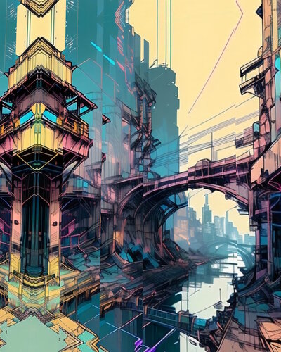 Ciudad Distópica 02 di DURIK - Claudio Del Pup, Digitale in vendita su Singulart