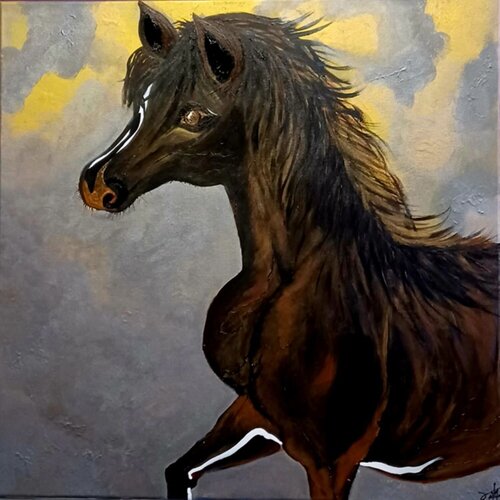 Cheval di Rose TARADE, Pittura in vendita su Singulart