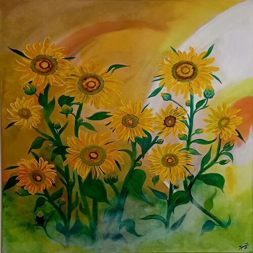 SUN FLOWERS di Rose TARADE, Pittura in vendita su Singulart