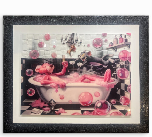 Pink Panther "keep calm and relax" van Sarah Stock, Andere media te koop op Singulart