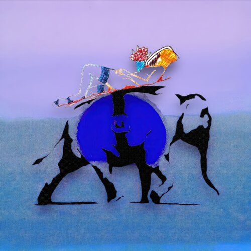 Elephant ride by Fenzolini (Fabio Romano), Print for Sale on Singulart