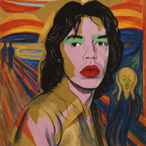 Mick jagger scream by Fenzolini (Fabio Romano), Print for Sale on Singulart