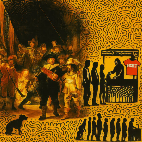 Nightwatch in Line by Fenzolini (Fabio Romano), Print for Sale on Singulart