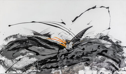 Expressive Kunst, Black & White von Gabriele Hofer, Malerei kaufen auf Singulart