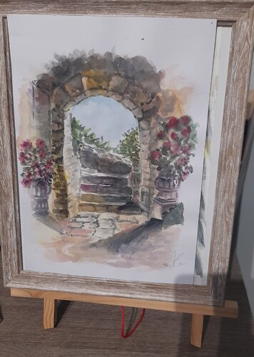 Scorcio del lago di Como de Alexandra Szekely, Pintura a la venta en Singulart