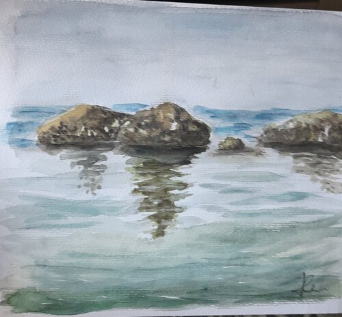 Scoglio a riva by Alexandra Szekely, 絵画 for Sale on Singulart