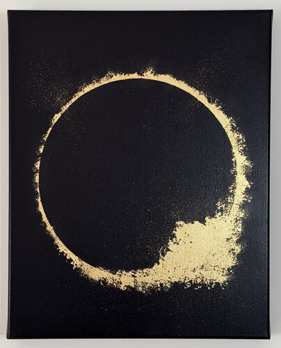 Golden eclipse by Anton Pogarskyi, Painting for Sale on Singulart