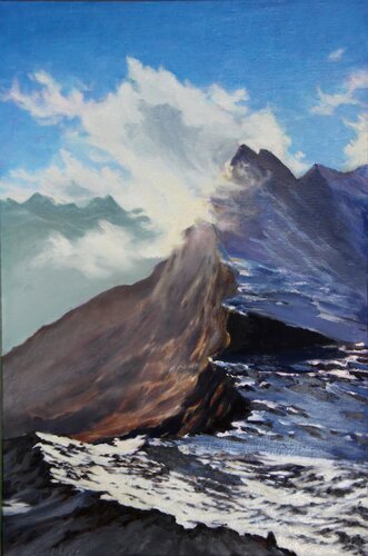 Gebirgskamm von Joanna Hamulski, Malerei kaufen auf Singulart