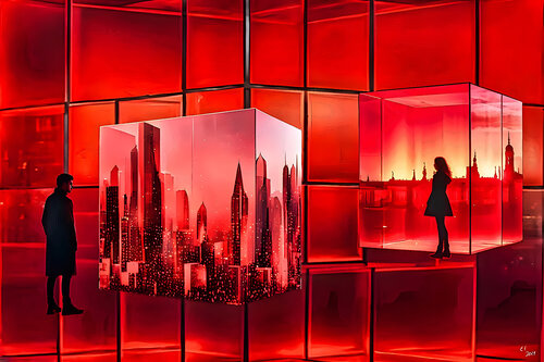 Urban Echoes in Red di Thomas Falkner, Digitale in vendita su Singulart