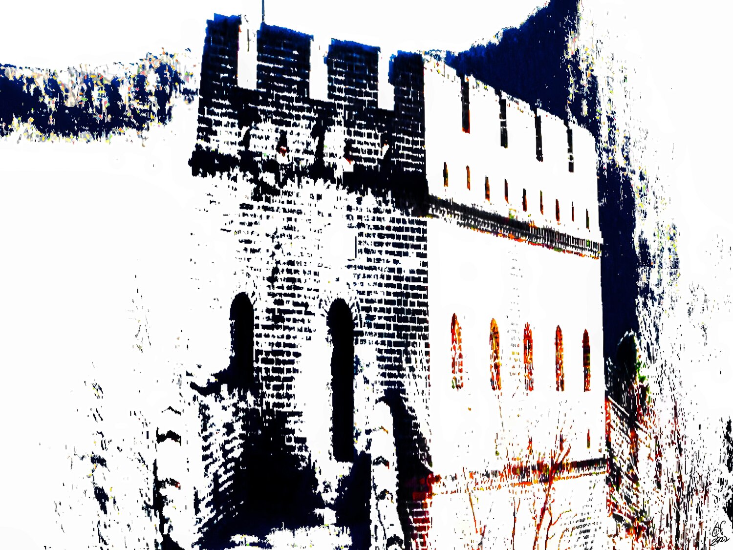 At The Great Wall Of China Thomas Falkner Digital zu verkaufen