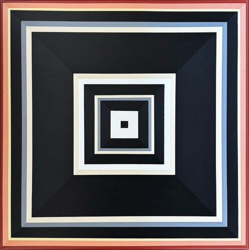 Black and Peach de Elena Alexander, Pintura a la venta en Singulart