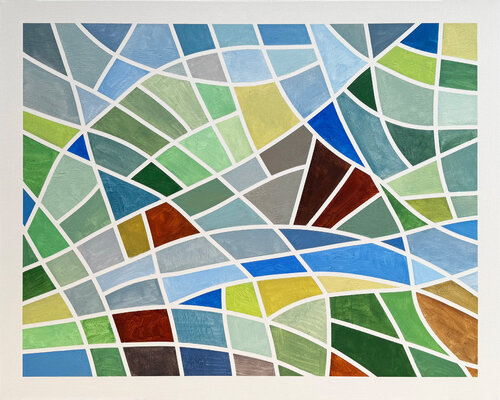 Color Grid Series VI by Elena Alexander, Painting for Sale on Singulart