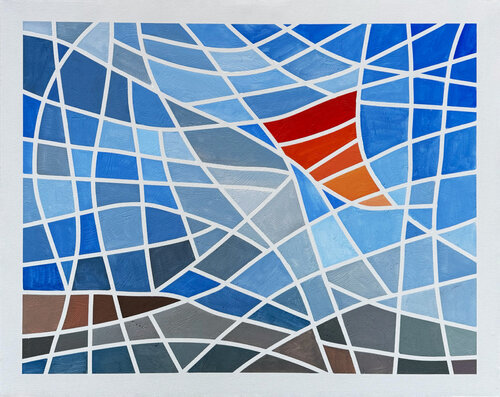 Color Grid Series VI by Elena Alexander, Painting for Sale on Singulart