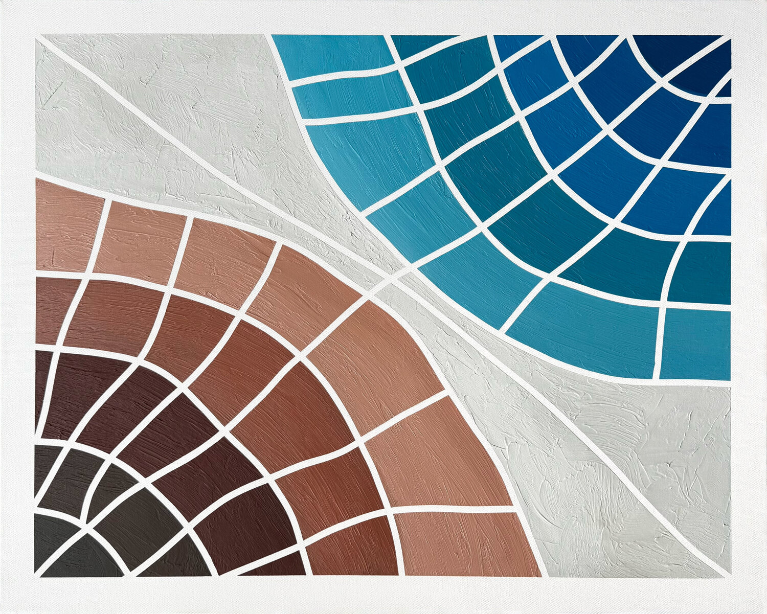Color Grid Series IX Elena Alexander Original painting for sale
