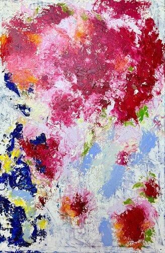 "Burgundy and blue" de Iryna Iskra, Pintura a la venta en Singulart