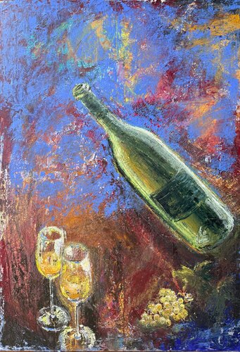 "White wine" de Iryna Iskra, Pintura a la venta en Singulart