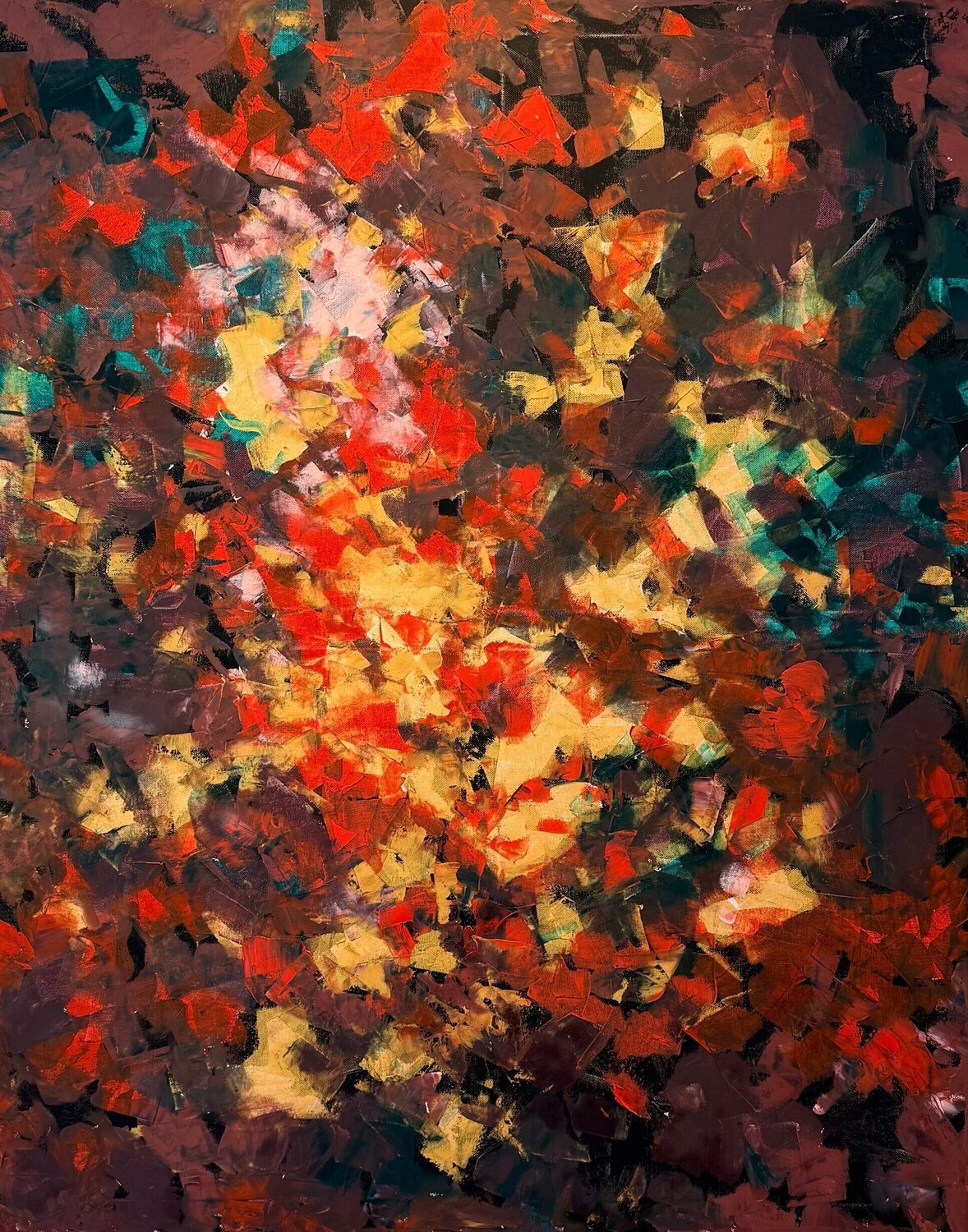 "Red and gold" Iryna Iskra Original painting for sale