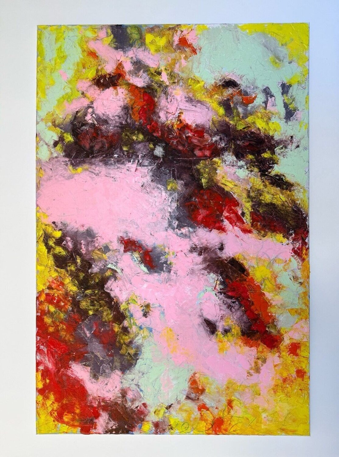 "Pink, brown and yellow" Iryna Iskra Pintura original en venta