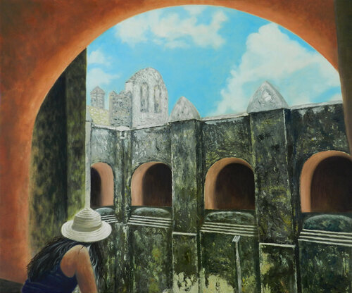 Gazing through time di Livia-Doina Stanciu, Pittura in vendita su Singulart