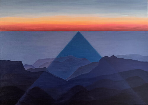 Pyramid of Indigo Light van Livia-Doina Stanciu, Schilderij te koop op Singulart