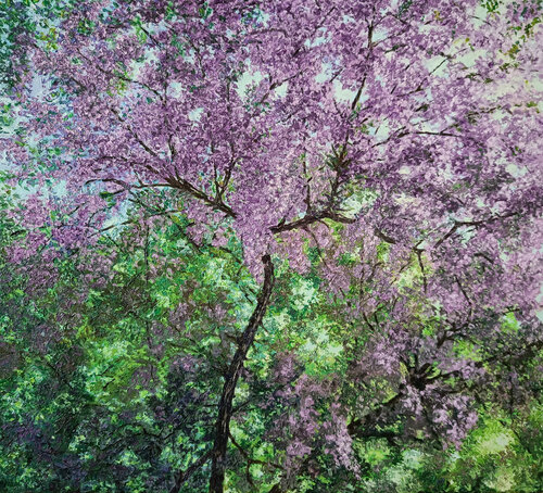 The Apricot Tree Blossoms par Livia-Doina Stanciu, Peinture en vente sur Singulart