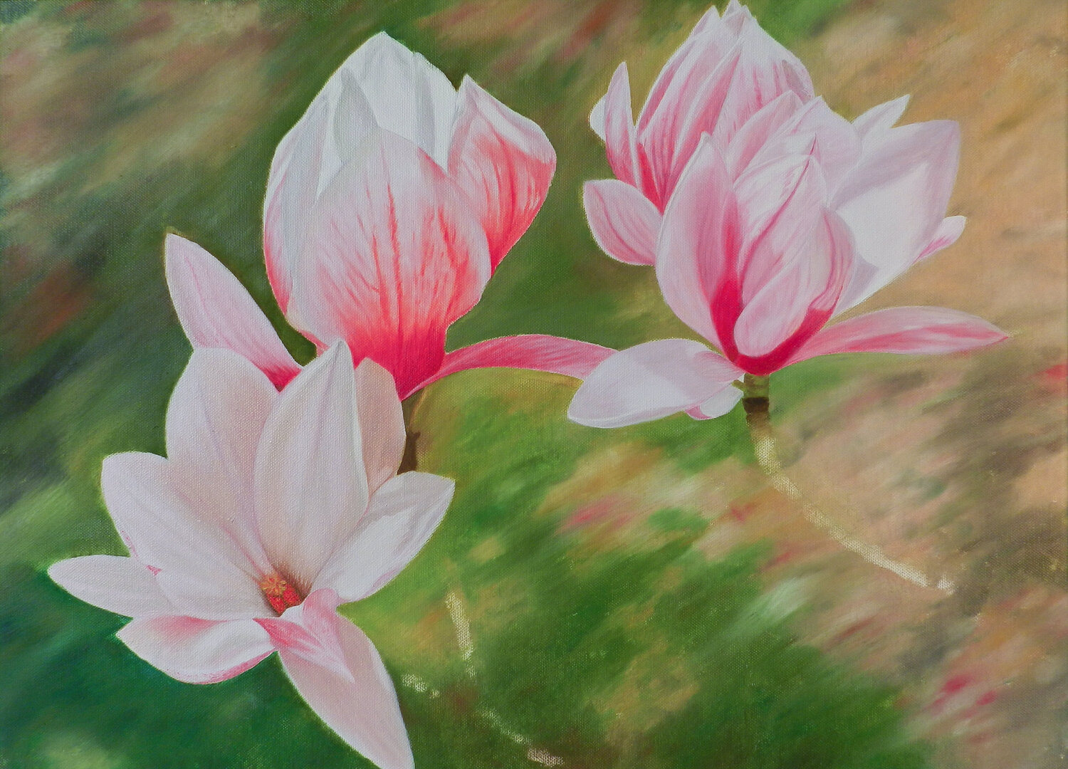 Magnolia: A moment in space Livia-Doina Stanciu Originalgemälde zu verkaufen