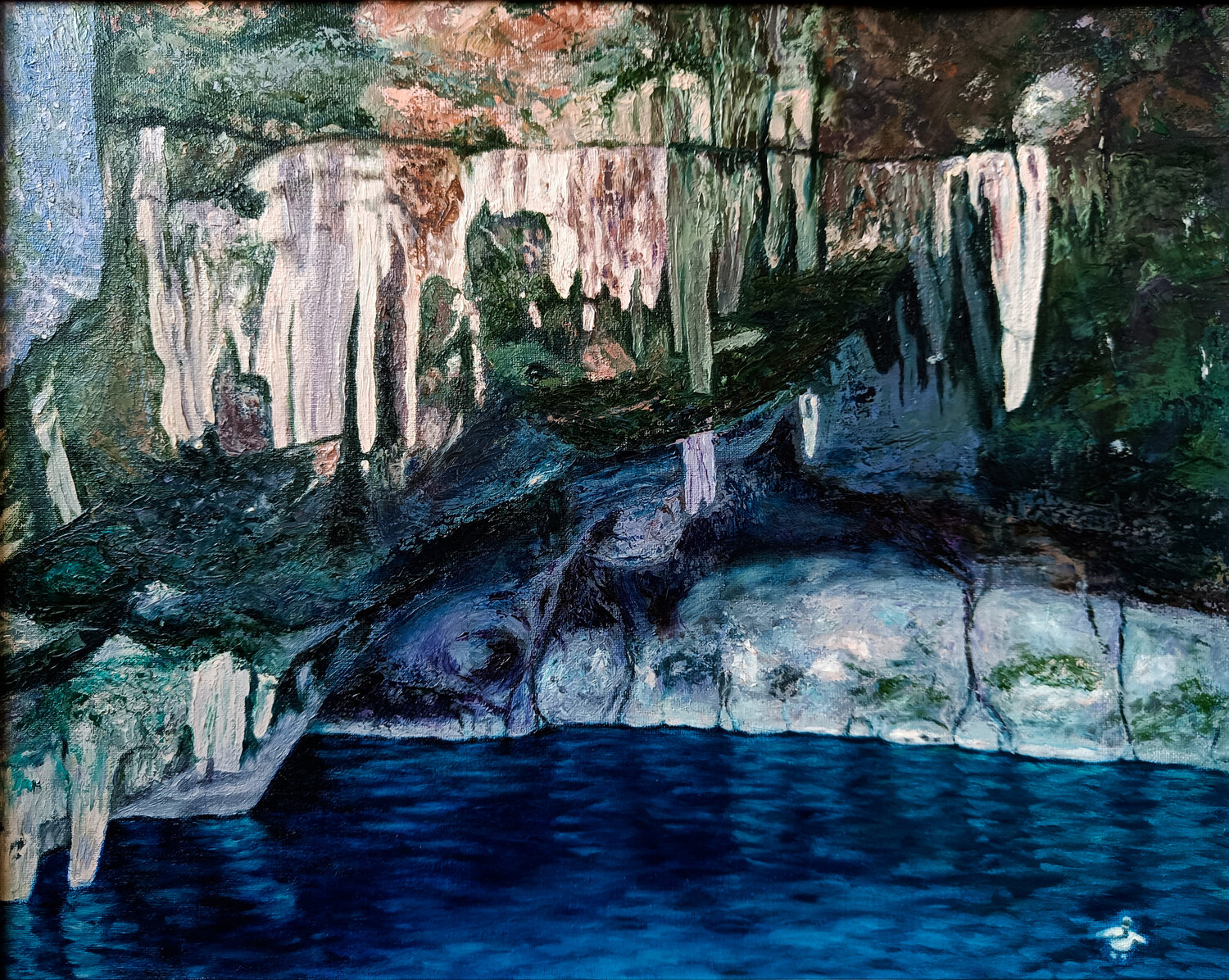 Deep Shades of Blue Livia-Doina Stanciu Originalgemälde zu verkaufen