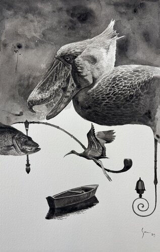 Paseo en bote by Sua Guerra, 소묘 for Sale on Singulart