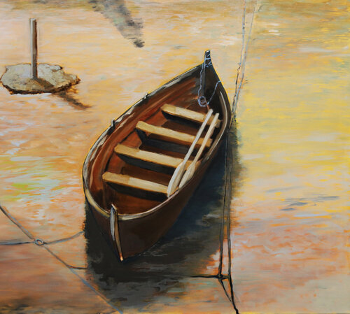Evening at the lake by Rainer Bergmann, 絵画 for Sale on Singulart