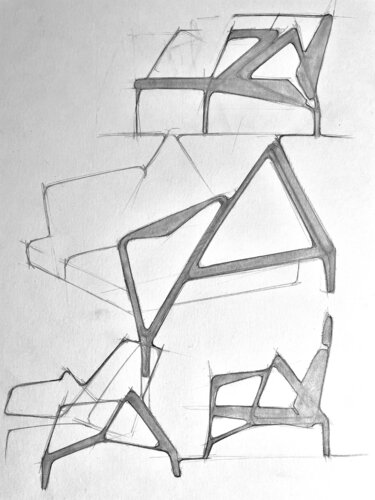 Armchair concept de Andrea Sanguineti, Pintura a la venta en Singulart