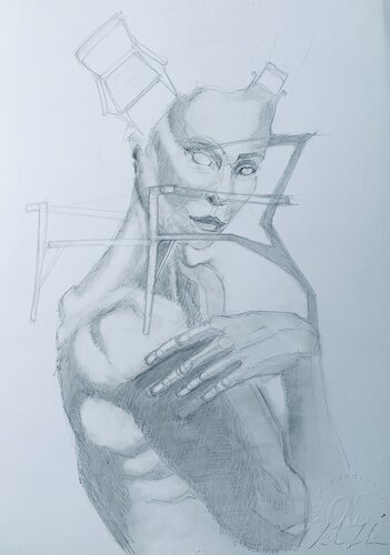 Mollino lady de Andrea Sanguineti, Pintura a la venta en Singulart