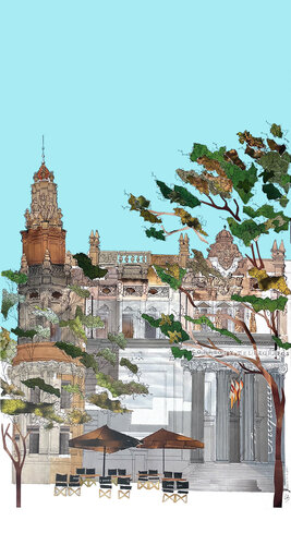 Barcelona  Correos Y Telegrafos by Linda Brownlee, 기타 매체 for Sale on Singulart