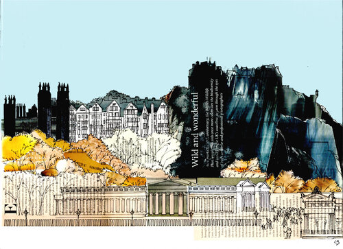 Edinburgh Castle, Wild and Wonderful by Linda Brownlee, Print for Sale on Singulart