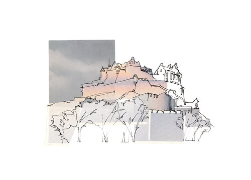 Edinburgh Castle 2 by Linda Brownlee, Print for Sale on Singulart
