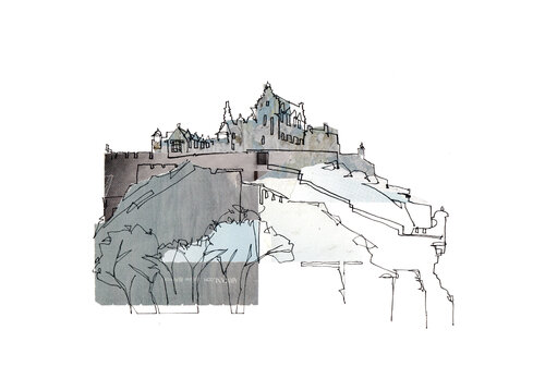 Edinburgh Castle 3 de Linda Brownlee, Impresión a la venta en Singulart