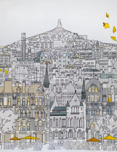 Dundee Commercial Street - Mc Manus View par Linda Brownlee, Dessin en vente sur Singulart