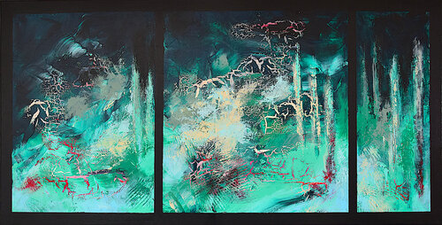 Traverser la forêt von Hélène Zenatti, Malerei kaufen auf Singulart