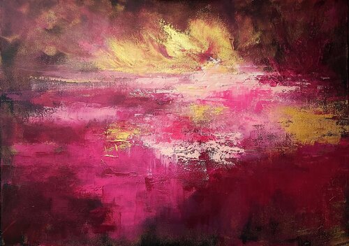 Nuit incendiaire by Hélène Zenatti, Painting for Sale on Singulart