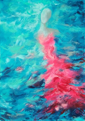 Nager by Hélène Zenatti, Painting for Sale on Singulart